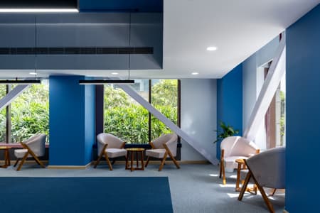 Blue Grid Workspace